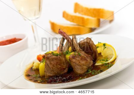 Un filetto di agnello arrosto
