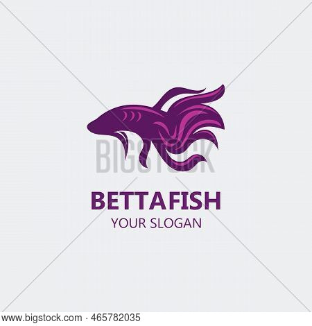 Betta Fish Modern Logo Style Design Vector Image Illustration