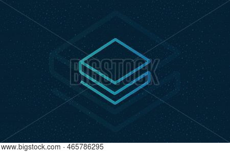 Stratis-strax Virtual Currency Images. 3d Illustration. Coin Logo.