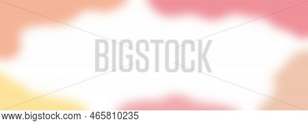 Abstract Blurred Background Of Colored Clouds Creates A Frame For The Text. Illustration For Banners