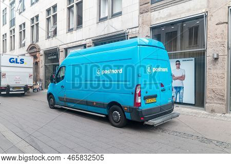 Copenhagen, Denmark - July 26, 2022: Bus Of Provider Of Postal Services, Postnord.