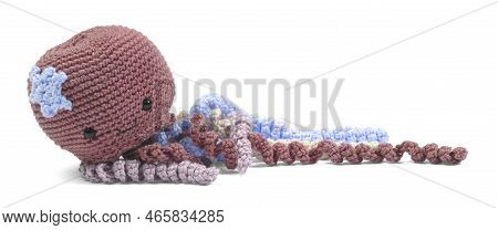 Crochet Squid Or Octopus, Isolated
