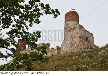 Checiny, Poland - September 14, 2022: Checiny Castle - A Royal Castle From The Turn Of The 13Th And