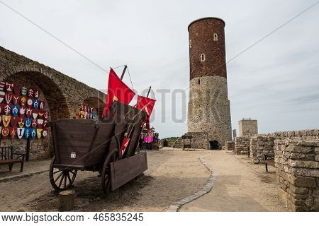 Checiny, Poland - September 14, 2022: Checiny Castle - A Royal Castle From The Turn Of The 13Th And