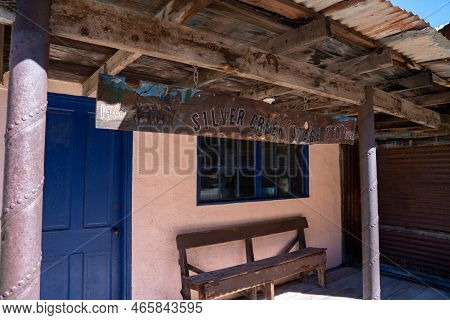 Mogollon, New Mexico - October 20, 2022: Silver Creek Stage Stop 1942 Building In The Mogollon Ghost