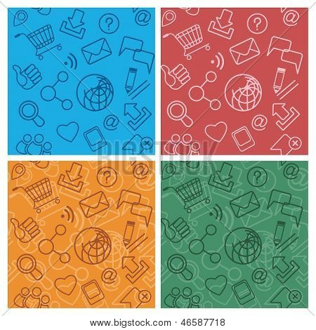 Internet gemenskapen mönster multicolor
