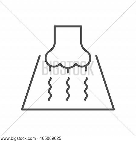 Scratch Resistant Material Line Icon Isolated On White