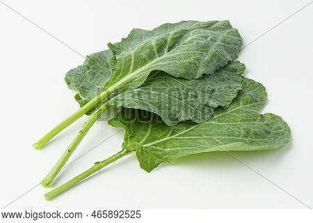 kale, kail, leaf cabbage isolated on white background