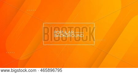 Modern Abstract Orange Gradient Background With Simple Geometric Graphic Design. Futuristic Minimal 
