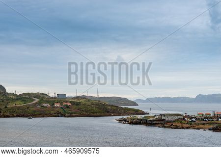 Summer Tundra. Rocky Coastline Of Barents Sea Near Teriberka. Scenery Of Russian North. Kola Peninsu