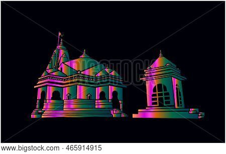 Trimbakeshwar Temple (lord Shiva Temple) Icon. Trimbakeshwar Mandir Symbol.