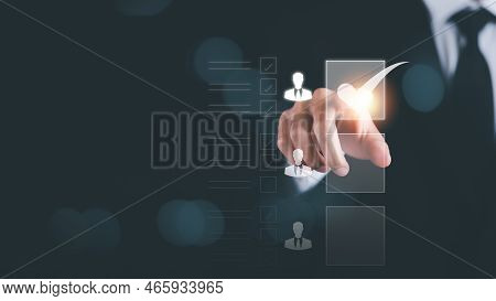 Hrm Or Human Resource Management Organizational Executives Plan Success Strategies Through People. B
