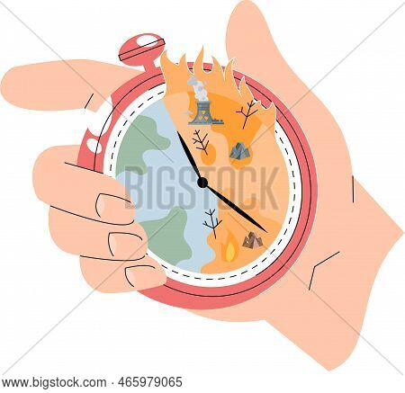 Global Warming Concept. Remainder Of Life On Planet. Environment Changing, Ecological Catastrophy. F