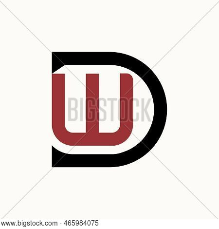 Simple And Unique Letter Or Word Dw Or Wd Font On Line Inside Image Graphic Icon Logo Design Abstrac