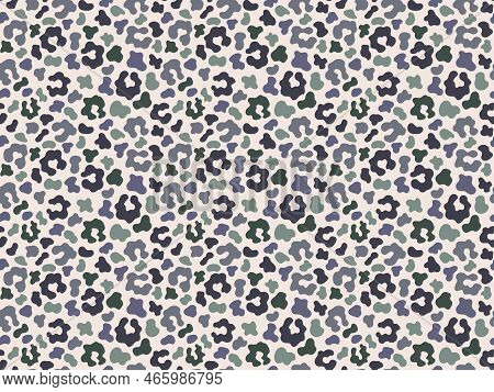 Greish Leopard Texture Seamless Pattern Vector Illustration