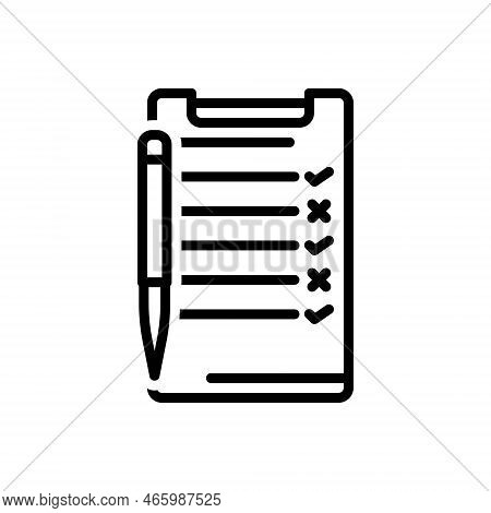 Black Line Icon For Corrected Revised Revisionist Report Document Rectified Revisory Amended Right A