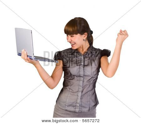 Empresária com Laptop