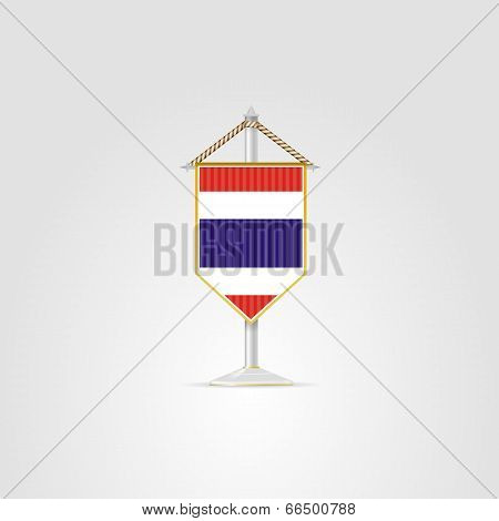 Illustration of national symbols of Southeast Asia. Thailand.