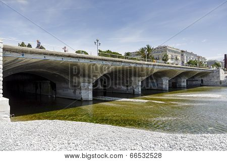Paillon River Flows Out Of The Aqueducts
