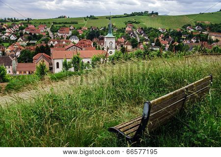Bench On The Top Of Hill