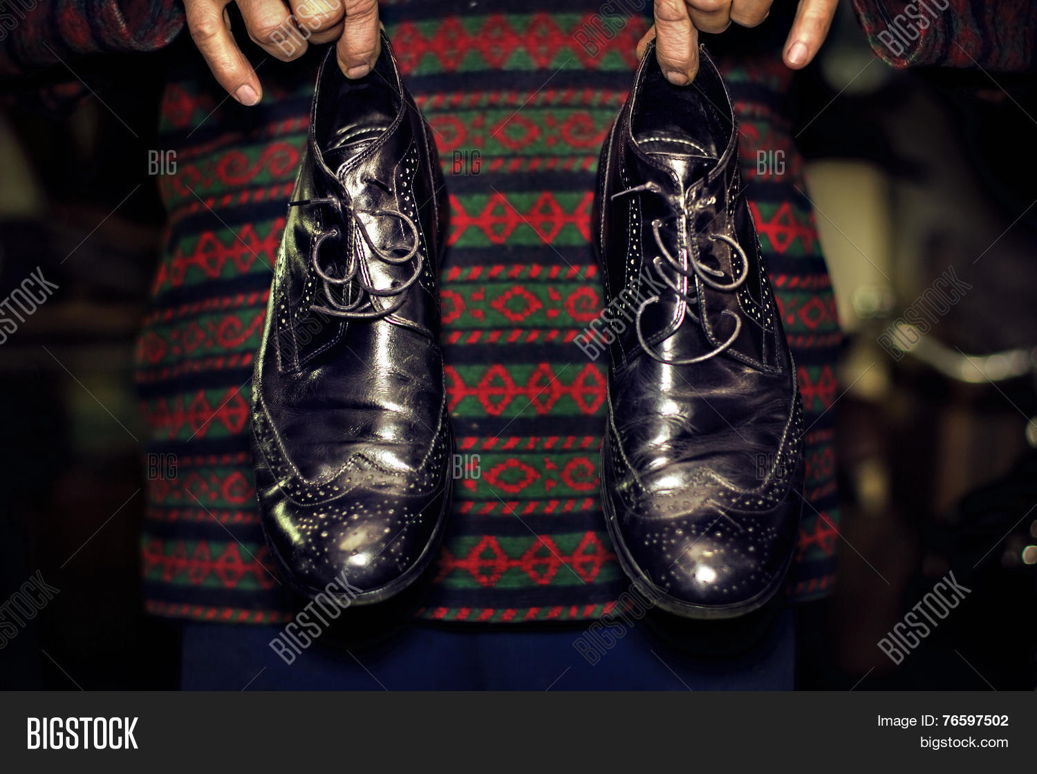 Old Men's Black Shoes Image & Photo (Free Trial) Bigstock