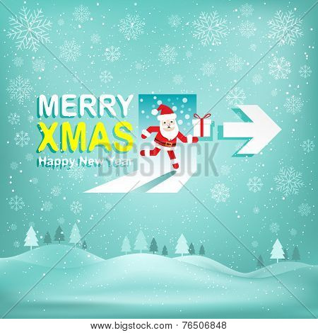 Merry Christmas and New Year 2015 Vector background.