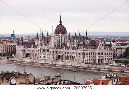 Budapest Parliament Building on the Danube