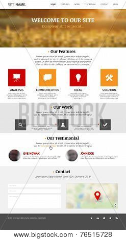 Website Template In Modern Single Long-page Design