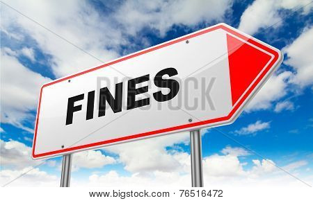 Fines on Red Road Sign.