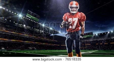 American football sportsman player in stadium