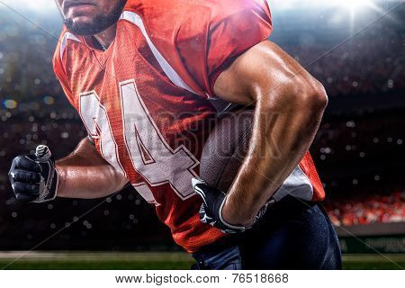 American football sportsman player in stadium