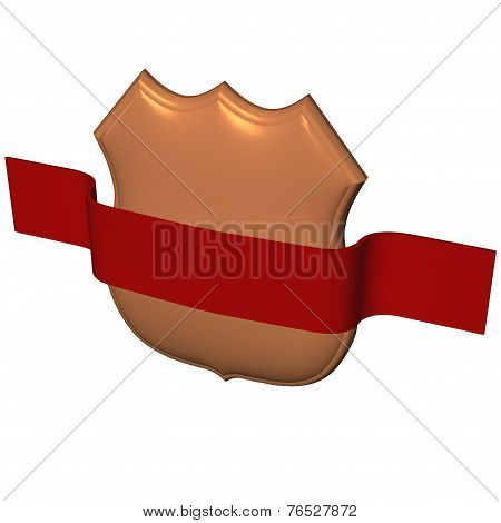 Classical Sheild Isolated On The White