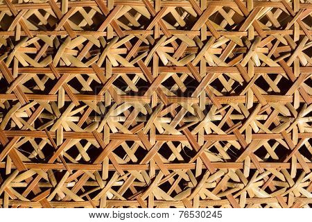 Woven bamboo pattern of basketwork