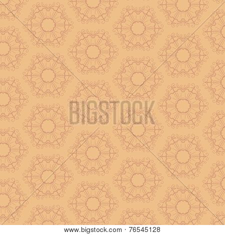 Seamless flower, plant vector pattern background.