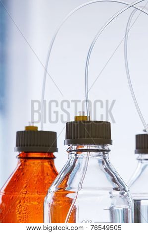 Glass Bottle With Plastic Hose