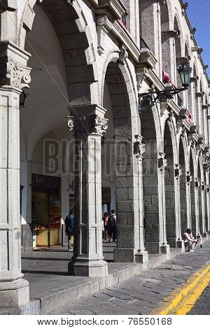 Paseo Portal de Flores in Arequipa, Peru