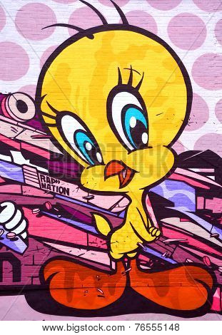 Street art Montreal tweety bird