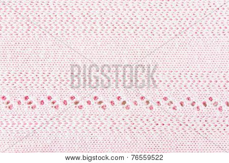 Pink Crochet Weft Texture Background