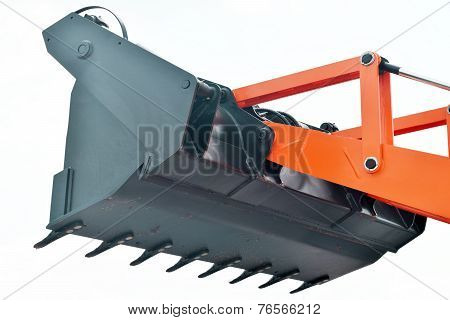 The blade  of the bulldozer