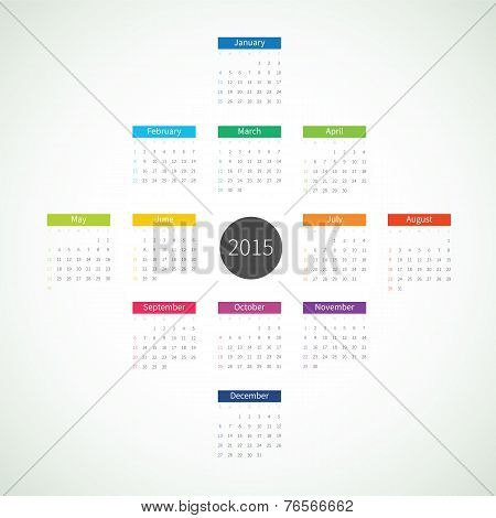 Abstract 2015 Calendar