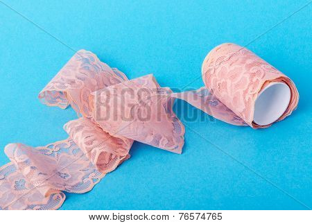 vintage pink lace
