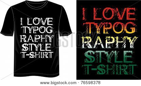 T Shirt Love Typography