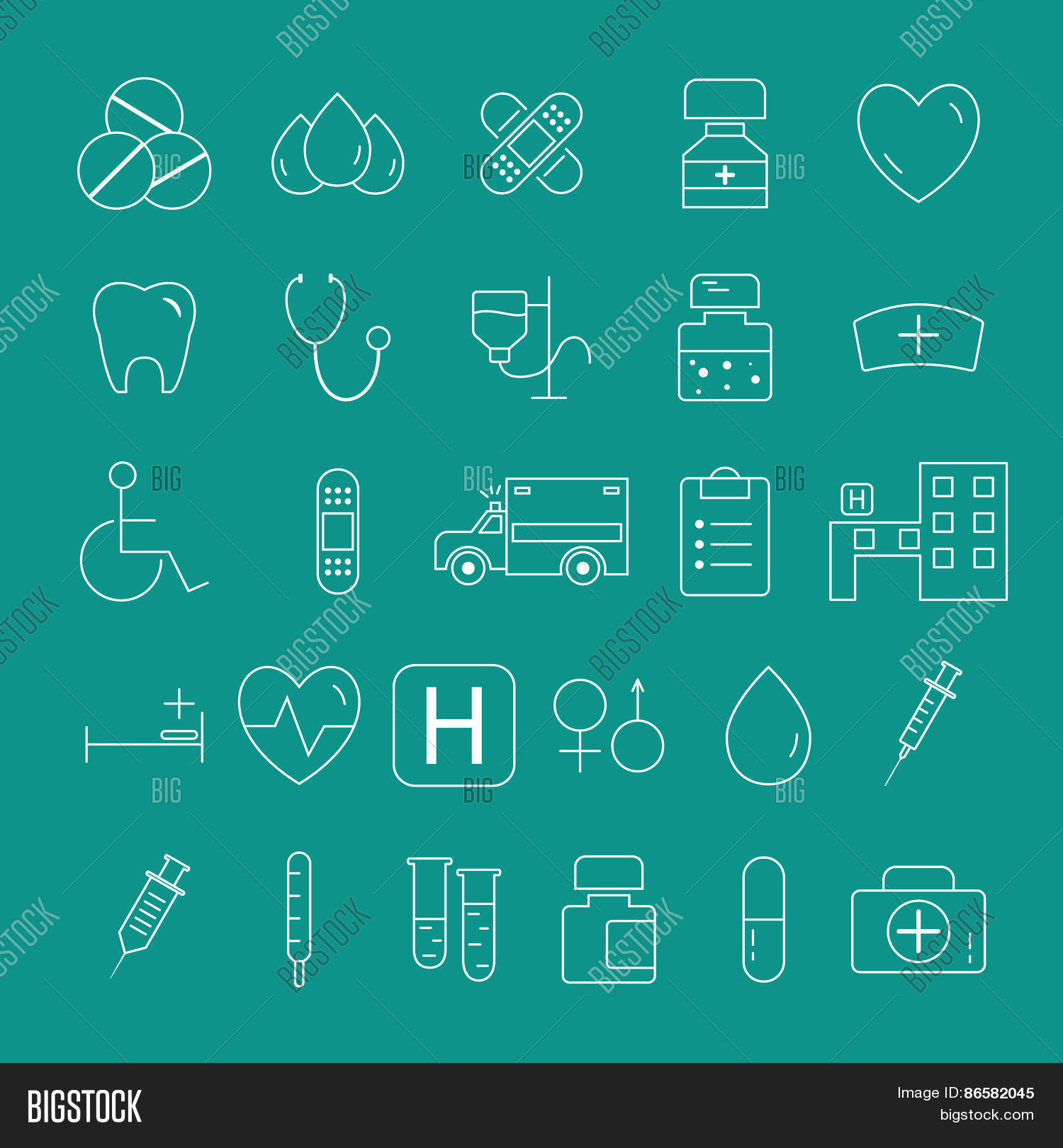 Outlined Medical Vector & Photo (Free Trial) | Bigstock