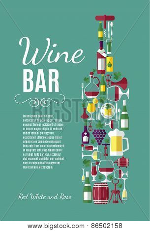 Wine menu card