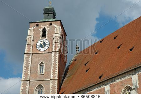 Cathedral Tower In Ingolstadt In Germany