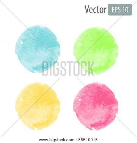 Vector Watercolor Stains