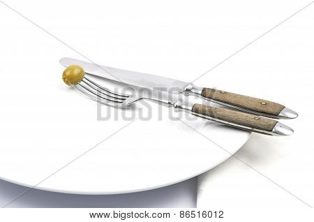 Olive On Plate