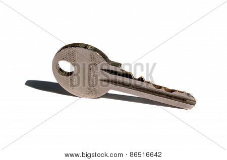 Key On The White Background