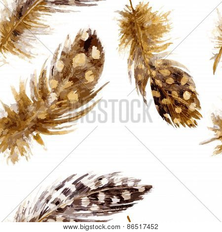 seamless pattern with violet plumes