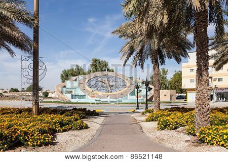Giant Clock In The City Of Al Ain